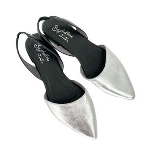 Seychelles Metallic‎ Slingback D’Orsay Flats Low Heels